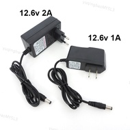 AC DC 12.6V 1A 2A charger 12 V Volt Power wall Adapter 5.5*2.5MM 12.6 V 2 A For 18650 lithium batter