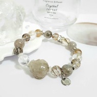 灰白千層幽靈龍龜設計手鍊/避邪擋煞、平衡情緒、緩解壓力之水晶