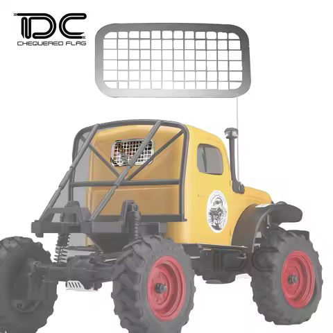 Metal Rear Window Mesh Protective Grille for FMS FCX24 1/24 Scale RC Crawler Truck Power Wagon Upgra