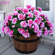 SUISS Simulation Azalea Floral, Floral Craft Art Fake Flowers Artificial Azalea Flowers Branches, Ha
