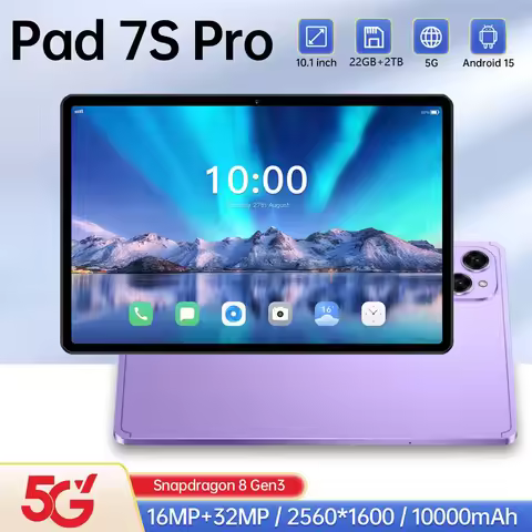 2025 Flagship Pad 7S Pro Tablet 10.1" Snapdragon 8 Gen3 HD Android 15 Tab 22GB+2TB Global Version 5G