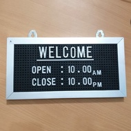 PAPAN BUKA TUTUP/WELCOME SIGN/PAPAN JADWAL/COFFEE SHOP BOARD/MOVITEX A