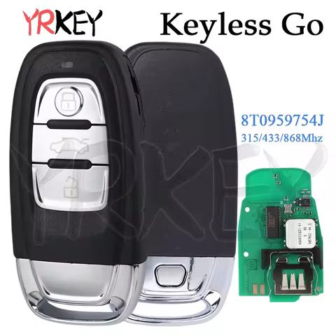 YRKEY - Smart Car Key for Audi A4 A5 Q5 A6L A7 S6 FCCID 754J 754D/H/F/C/B Keyless Go Remote Key 315/