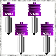 [I O J E] 4pcs Hotend Kit with MPVD Coating High Speed Hardened Steel Nozzle for  Lab P2S,H2S,H2D,A1