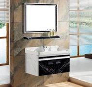 FUO衛浴:70公分合金櫃體 陶瓷盆浴櫃組(含鏡子,龍頭) T9037