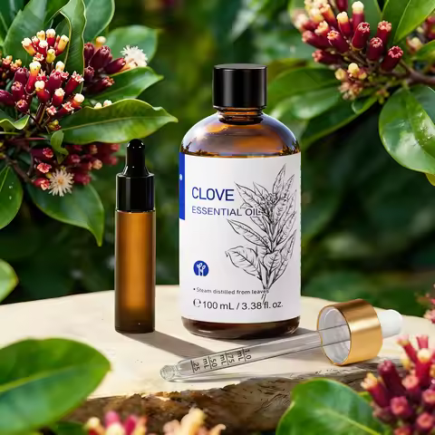 HIQILI 10/30/100mL Clove Essential Oil, Pure Clove Oil for Teeth Care, Humidifier, Diffuser, DIY Can