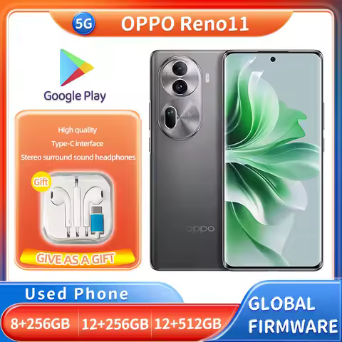 OPPO Reno11 5G 256GB 512GB ROM Smartphone Screen 6.7 inches 2412x1080px 4800mAh used phone