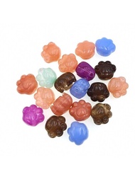 10 piezas cuentas sueltas de acrílico en forma de huella de oso de diferentes colores para hacer pulseras, collares y bisutería