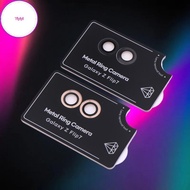 yiyi 1/2Pcs For Flip7 Metal Ring Camera Len Protector Anti- HD Camera Lens Protective Tempered Glass