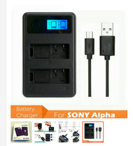 [HCM]Bộ sạc đôi FW50 FW-50 có đèn LCD hiển thị