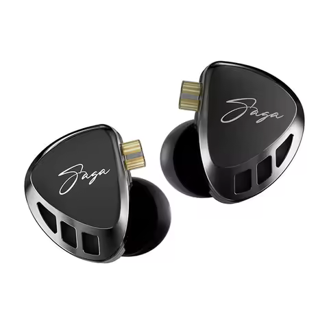 KZ Saga In Ear Earphones Two Different Tuning Sport Headphones HiFi Stereo Bass Fever Music Metal Ea