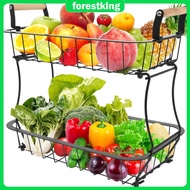 Metal Storage Basket Fruits Stand Solid Fruits Vegetables Basket with Handle for Kitchens SHOPSBC155