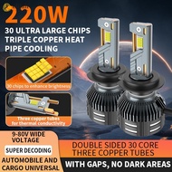 220W High Powers LED Car Headlights H11 H7 H4 9005 Decodeds