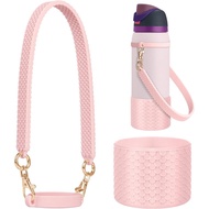 Silicone Boot Set for Owala Water Bottle 32 oz, Anti-Slip Protective Sleeve Decorations for Owala Fr