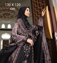 Diskon!! Kerudung Jumbo Ukuran 130 x 130 Jilbab Segiempat Khimar Jumbo Hijab  Syar"i Motif Bella Series