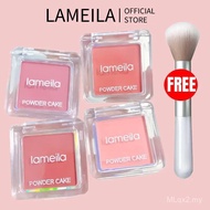 [Buy 1 Take 1 Free ] Monochrome Blush +Free Blush Brush 2PC Makeup Set ,Nude Makeup Natural Waterpro