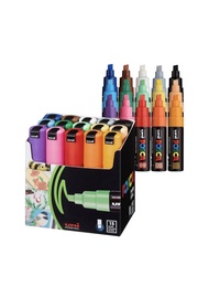 15 Posca Paint Markers, 8K Broad Posca Markers with Broad Chisel Tips, Set of Acrylic Paint Pens for