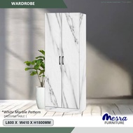 MESRA - 2 Door Wardrobe /Almari Baju 2 pintu / Almari Pakaian / almari murah / ikea almari / wardrobe / wardrobe marble