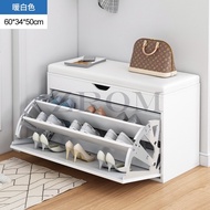 [COD][READY STOCK] Tipping Shoe Cabinet Home Door Large-capacity Porch Cabinet Shoe Rack Nordic Belt Changing Shoe Stool Simple Modern Storage Locker Shoe Bench