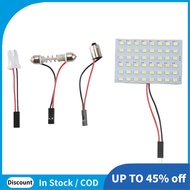 White 1210 SMD 48 LED Car Interior Dome Light Panel w T10 BA9S Festoon