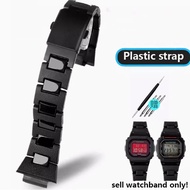 Gelang jam 16mm untuk Casio G-SHOCK DW-5600 DW6900 DW9600 GW-M5610 Tali Plastik Hitam Gelang Lelaki 