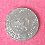 UANG KUNO SINGAPURA 50 CENT