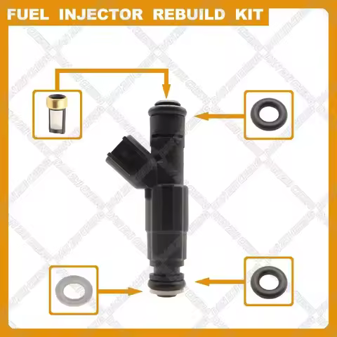 Fuel Injectors Seals O-Ring Repair Filters for Mercruiser V8 350 MAG 5.0 4.3 6.2 885176 0280156081