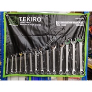 TEKIRO Combination Wrench Set 14Pcs 8mm - 24mm