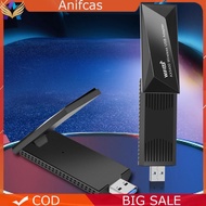 2.4G 5G 6G WiFi Receiver Dongle 5400Mbps Driver Free WiFi 6E USB WiFi Dongle USB 3.0 Tri-Band for PC