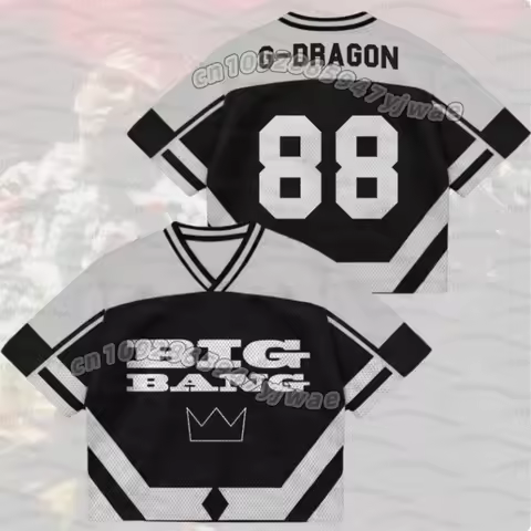 Summer Men Women BigBang 2026 World Tour Mixed Mesh Jersey Gift For Fans Short Sleeve TAEYANG G-DRAG