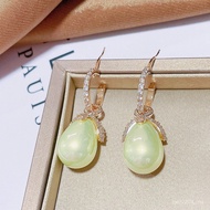 Earrings Earrings Shell Earrings Korean Drop-Shaped Elegant European American Micro-Inlaid Colorful 