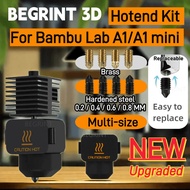For Bambu Lab A1 Mini Hotend Kit 0.2/0.4/0.6/0.8mm Nozzle Hardened Steel For Bambu Lab A1 Nozzles As