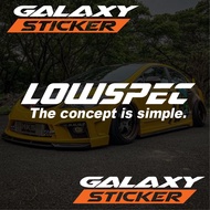 Lowspec cutting sticker