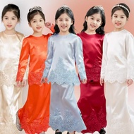 Baju Kurung Modern Budak ,Baju Raya Budak Perempuan Lilac, Orange SkyBlue &amp; Maroon