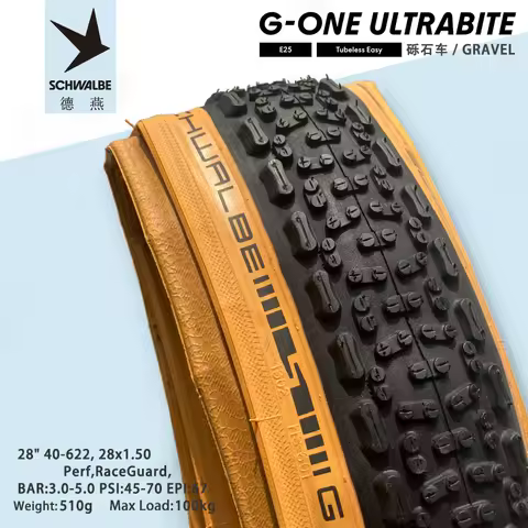 Schwalbe G-ONE ULTRABITE 700x40C Gravel Bicycle Tire 40-622 28x1.50 Yellow Sidewall MTB Bike Tire 67