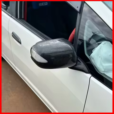 Exterior Rearview Mirror Cover Housing Case For HONDA FIT JAZZ 2009 2010 2011 2012 2013 GE6 GE8 Rear