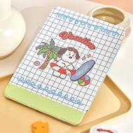 海邊小狗貓咪iPad殼 磁吸可拆卸金魚翻蓋平板保護套