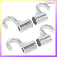 💍 Wardrobe Closet 4Pcs Gantungan Kuku Perak Tahan Lama untuk Pemilik Rumah 1.9x4.5x5.0in