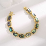 Fashion Natural Abalone Shell Bracelet Jewelry Water Drop Round Abalone Shell Jewelry French Style