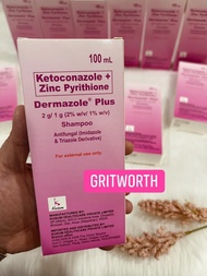 Dermazole Plus 100 ml Ketoconazole Anti-Dandruff Shampoo Dermagrade ORIGINAL