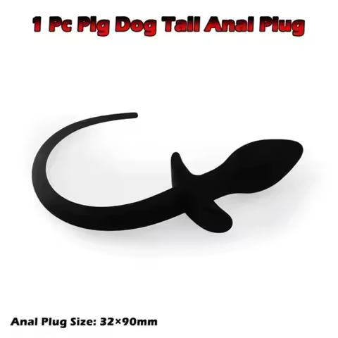 1 Pc Pig Dog Tail Anal Plug Role Play Couple Massage Butt Plug Adult Products