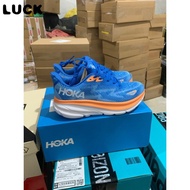 x HOKA ONE ONE Clifton 9 Blue Orange Shock Absorption Men's and women's shoes Running shoes FM0J