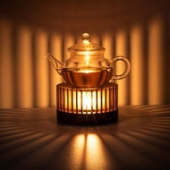暖茶器溫茶爐子煮水果花茶葉蠟燭茶壺咖啡加熱茶杯保溫實木底座