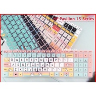 Keyboard Cover HP Pavilion 15 Series Silicone 15 Inch 15.6 Inch Laptop Keyboard Protector Notebook Skin 15-cc707TX 15-ec1036 15-cs3040TX 15-BS 15-DA 15S-DU BF Thin Keypad Case Pavilion Gaming