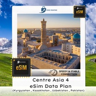 【eSIM】Centre Asia 4 eSim Kyrgyzstan, Kazakhstan, Uzbekistan eSim l 3GB-30GB GOGO ROAMING Travel eSim