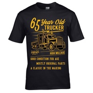 Funny 65 Year Old Retro Truck Driver Mens T-Shirt Top 65Th Birthday Gift