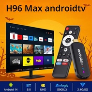 H96max S905L ทีวีสติ๊ก Android14 Quad Core BT5.0 4K 30fps 2.4G&5G Wifi6 2GB 16GB พร้อม Google Voice 