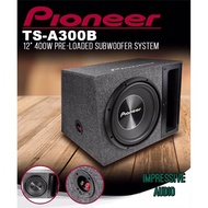 PIONEER TS-A300B 12” pre-loaded bass-reflex (ported) subwoofer system