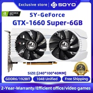 GTX1660 Super 6GB GTX1660 Super 6GB SOYO New Graphics Card RTX 2060 2060 Super 3060 3070Ti 3080Ti GDDR6/GDDR6X 8G 12G Cards Gaming Video Card NVIDIA Computer GPU