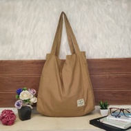 Tote Bag Custom Goodie Bag Bahan Kanvas Sueding Corduroy Tebal Lembut Bisa Custom Sablon Untuk Semin